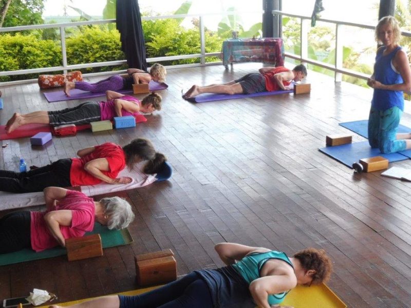 A yoga retreat underway at Daku Resort, Savusavu.