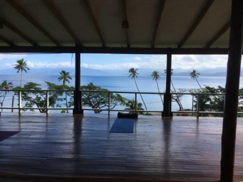 The deck at Daku Resort, Savusavu.