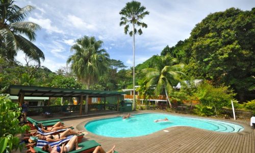 The main resort pool of Daku Resort, Savusavu.