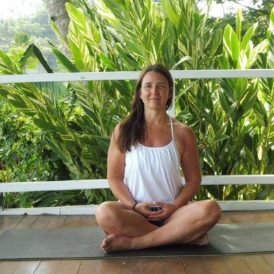 Gabrielle Boswell yoga class Daku Resort, Savusavu Fiji