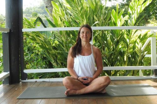 Gabrielle Boswell yoga class Daku Resort, Savusavu Fiji