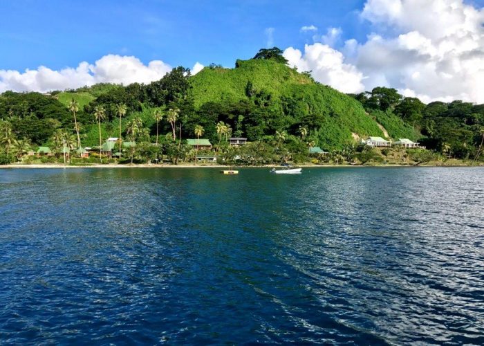 View of Daku r A panoramic view of Daku Resort, as viewed from Savusavu Bay.
