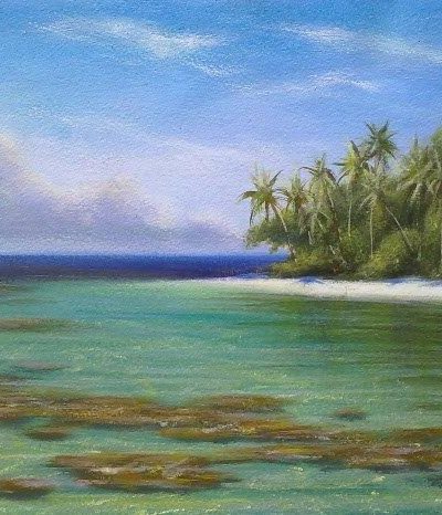 Mark Waller acrylics painting workshop in Fiji