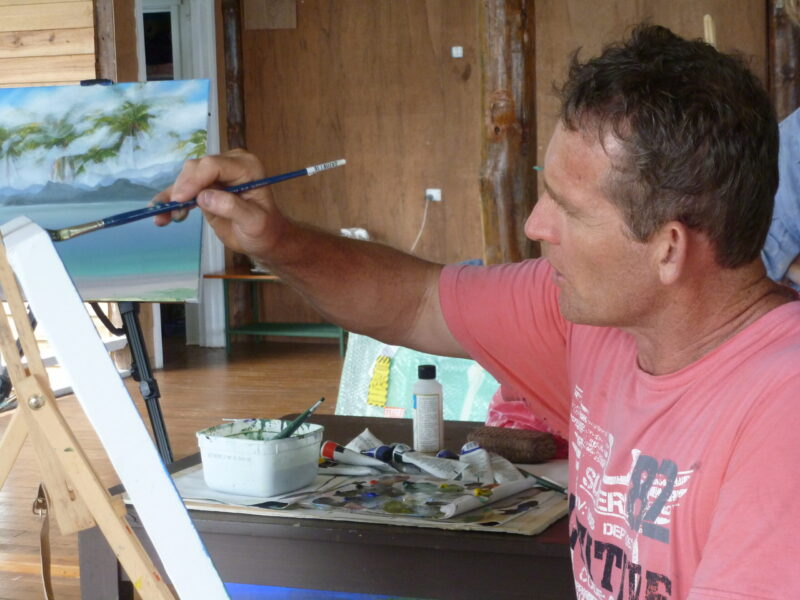 Mark Waller painting workshop Daku Resort Fiji 1