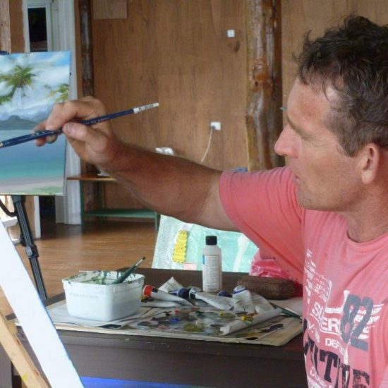 Mark Waller acrylics painting workshop Fiji