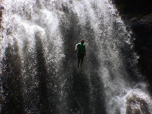 Waterfall with David