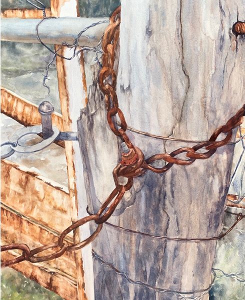 pat-mckenzie-watercolour-old-gate-post