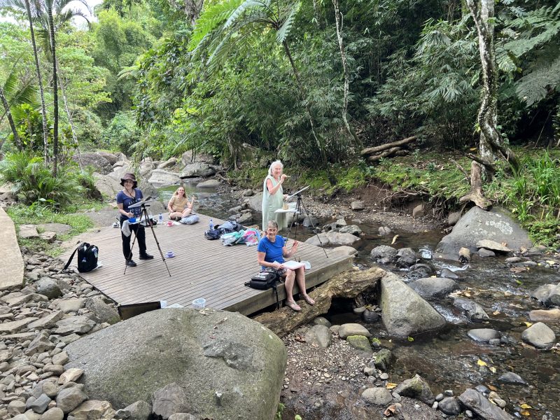 Rehann Vazid Fiji group at waterfall Rehann Vazid Fiji group at waterfall
